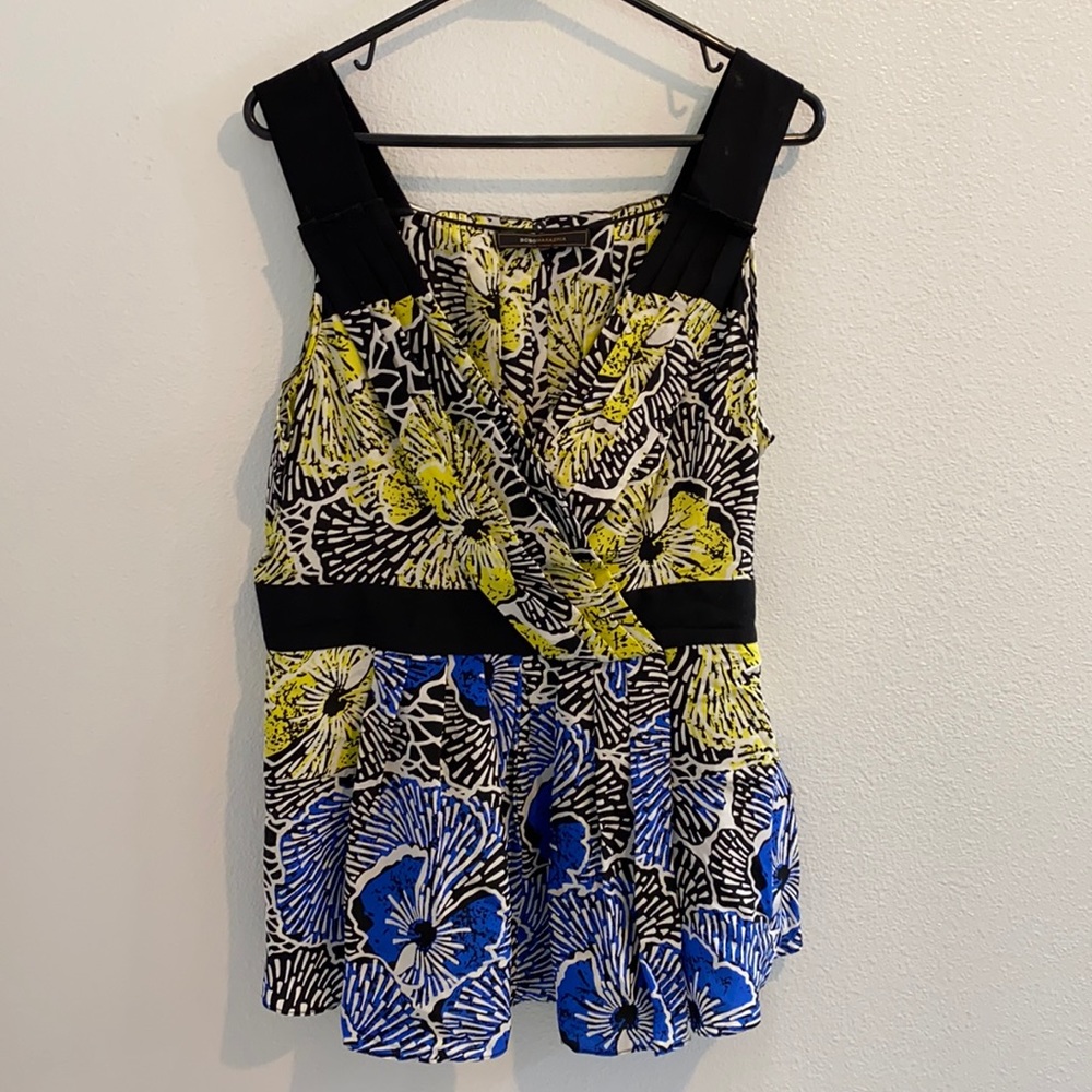 BCBG MaxAzria patterned silk top